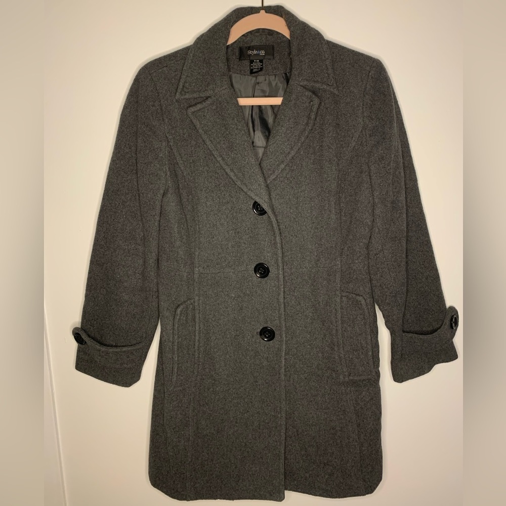 Style & Co Petite Wool Blend Coat